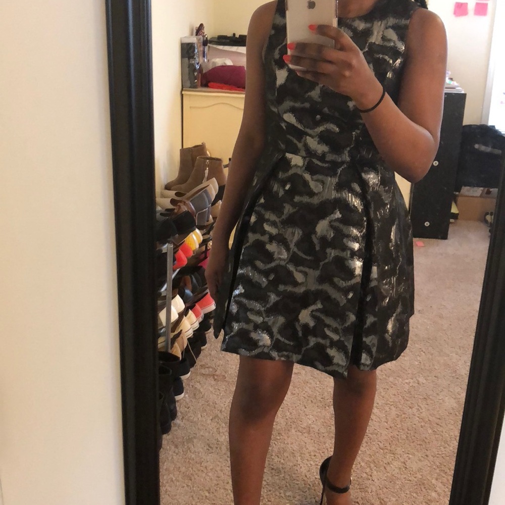 Black and Silver structured dress